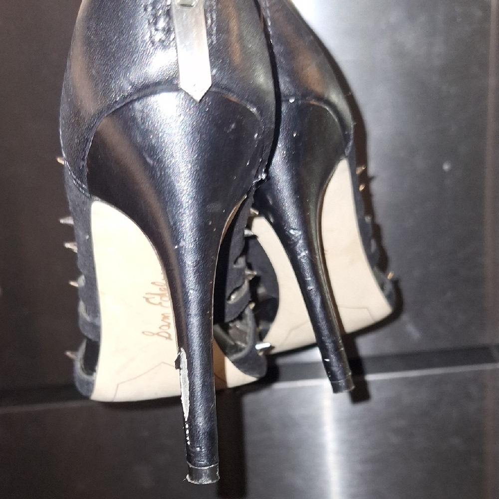 Sam Edelman Black Studded Heels - Picture 9 of 9